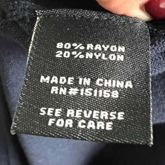 525 America Chic Navy Sleeveless Dress with White Trim - Picture 6 of 7